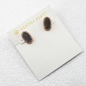 Kendra Scott Gray Quartz Point Stud Earrings